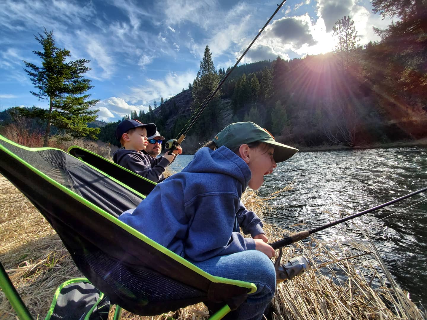 A fun day fishing with the family.